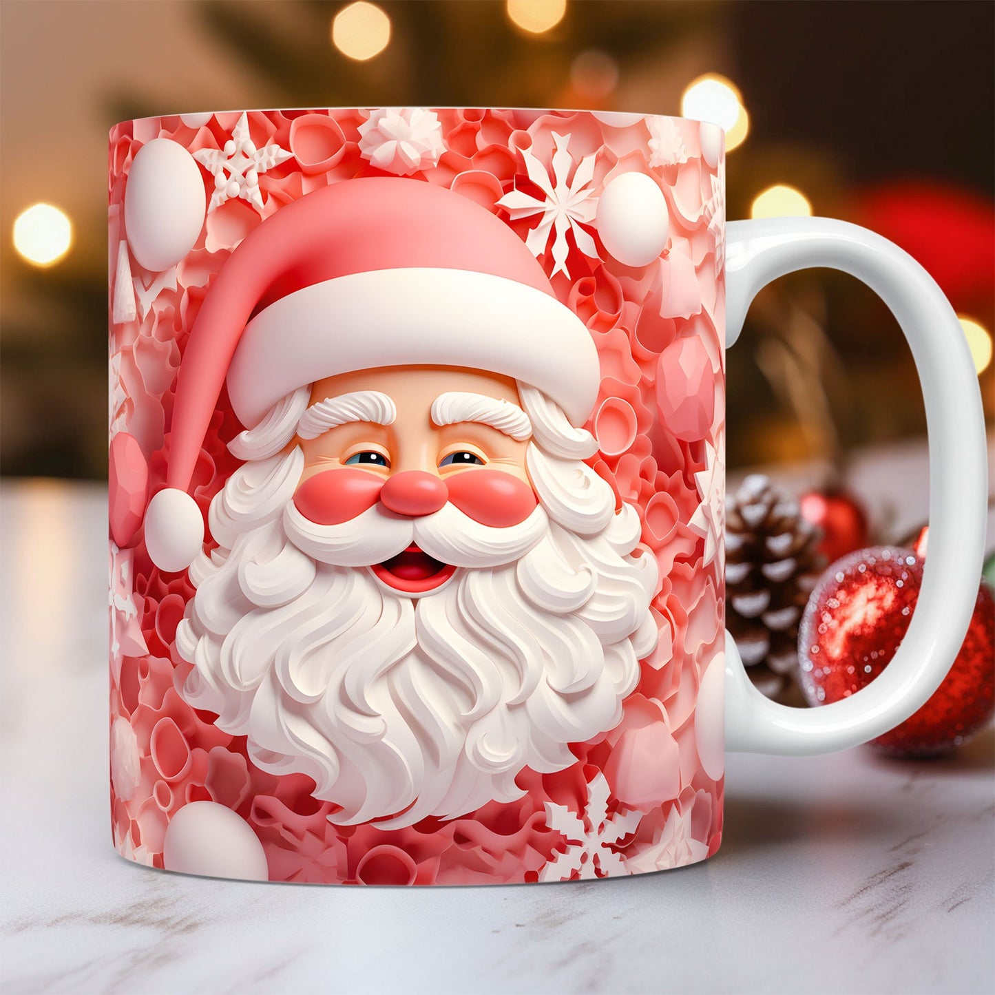 Christmas Ceramic Mug Unique Space Design Snowman Santa Coffee Cup Tea Milk Mug Christmas