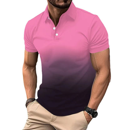 Pixie Gradient Pocket Polo Shirt Men