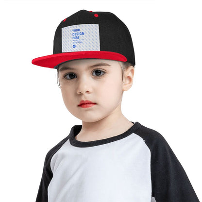 Children's Flat Brim Contrast Hip Hop Hat