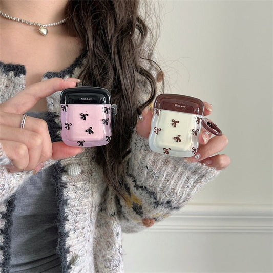 Contrast Color Bow Wireless Bluetooth Earbuds Case - Online Shop AU.com - OnlineShopAU.com