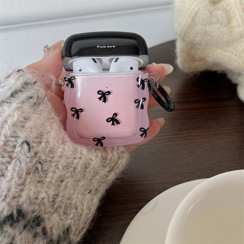 Contrast Color Bow Wireless Bluetooth Earbuds Case - Online Shop AU.com - OnlineShopAU.com