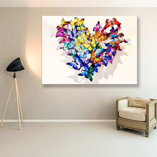 Butterfly Canvas Spray Painting Hanging Picture Rimless Picture