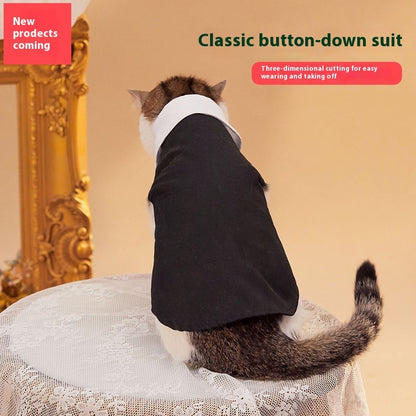 Dog Cat Two Feet Classic Button Jacket