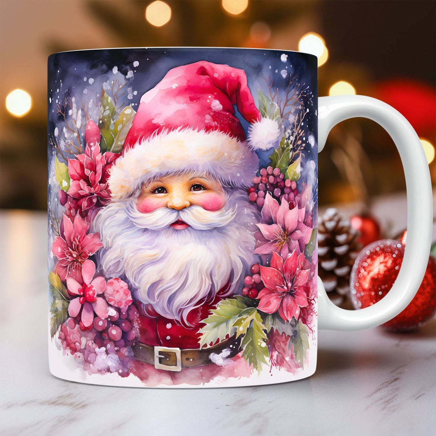 Christmas Ceramic Mug Unique Space Design Snowman Santa Coffee Cup Tea Milk Mug Christmas