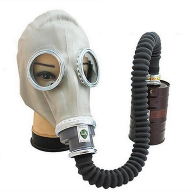 Gas Mask With Three-piece Chemical Fire Protection Mask Clouds