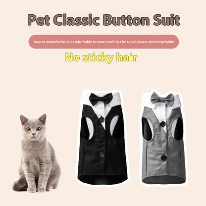 Dog Cat Two Feet Classic Button Jacket