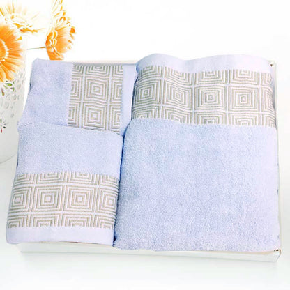 Pure Cotton Towels Three-piece Suit Thick Soft Household