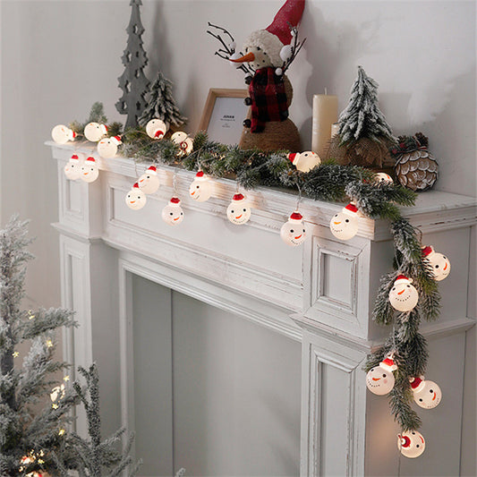 Christmas Snowman Old Man String Lights Decorative Lanterns