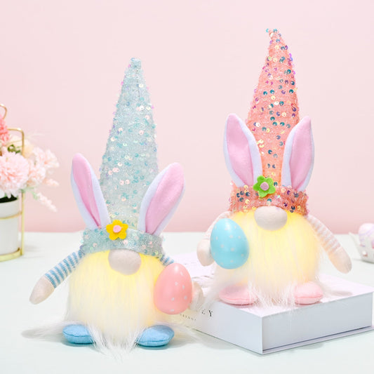 Easter Sequin Pointed Hat Faceless Gnome - Online Shop AU.com - OnlineShopAU.com