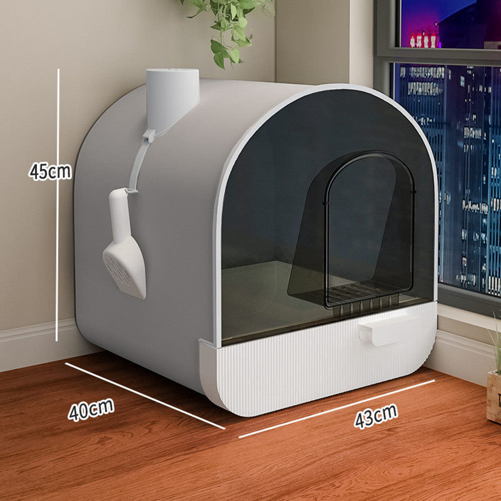 Nhà vệ sinh cho mèo Hộp đựng cát vệ sinh cho mèo Loại kín Cách ly mùi
