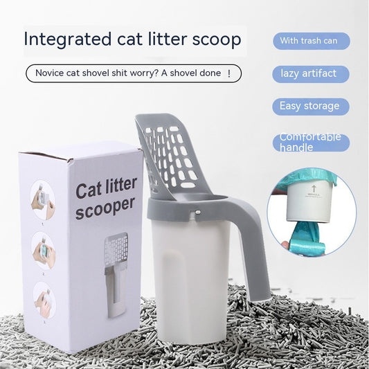 Cat Litter Scoop Plastic Integrated Combination