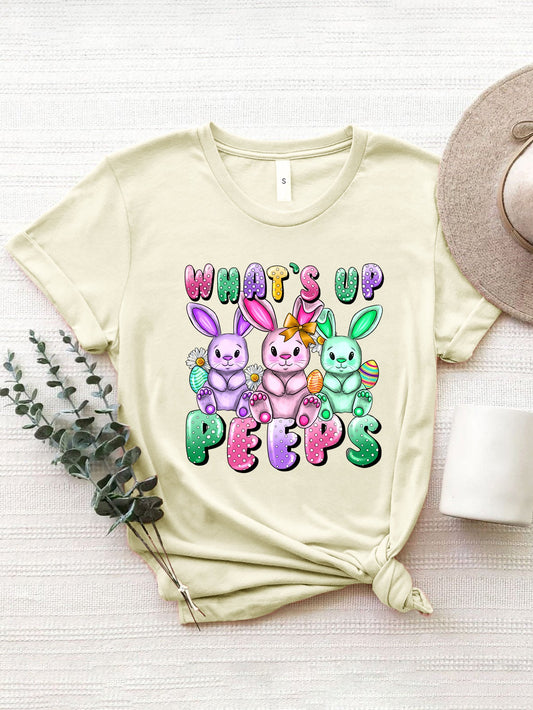 Graphic Round Neck Short Sleeve T-Shirt - Online Shop AU.com - OnlineShopAU.com