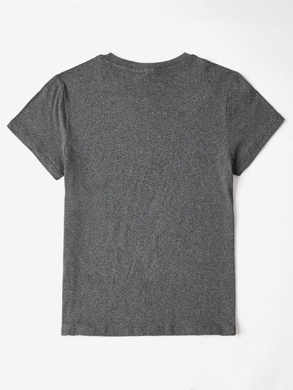 Graphic Round Neck Short Sleeve T-Shirt - Online Shop AU.com - OnlineShopAU.com