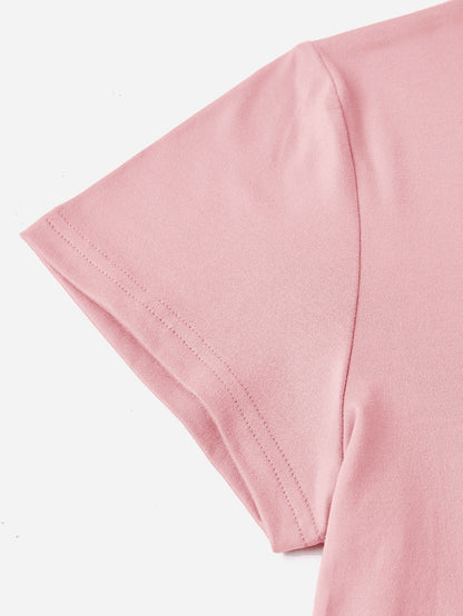 Graphic Round Neck Short Sleeve T-Shirt - Online Shop AU.com - OnlineShopAU.com