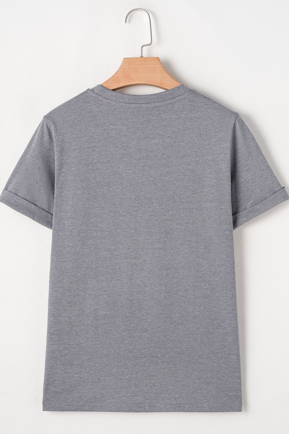 HOPPY Chenille Patch Round Neck Short Sleeve T-Shirt - Online Shop AU.com - OnlineShopAU.com