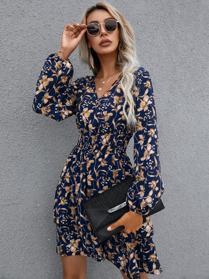 Ivy Lane Floral Layered Surplice Balloon Sleeve Dress - Online Shop AU.com - OnlineShopAU.com