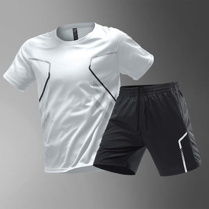 Men Quick - drying Breathable Short Sleeve Round Neck Active Tee Outdoor Workout - Online Shop AU.com - OnlineShopAU.com