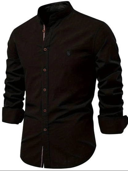 Men's Full Size Button Down Embroidered Shirt Plus Size - Online Shop AU.com - Trendsi