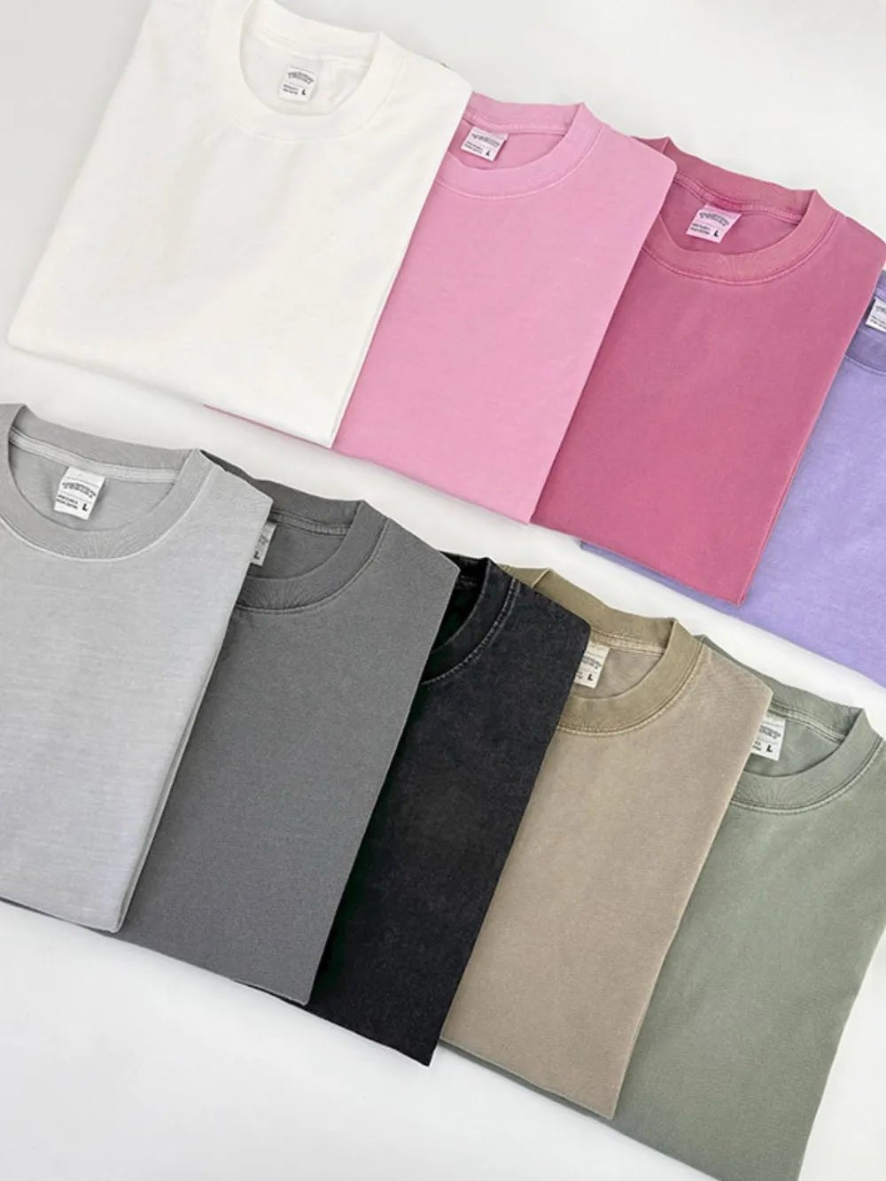 Men's Full Size Round Neck Washed T-Shirt Plus Size - Online Shop AU.com - Trendsi