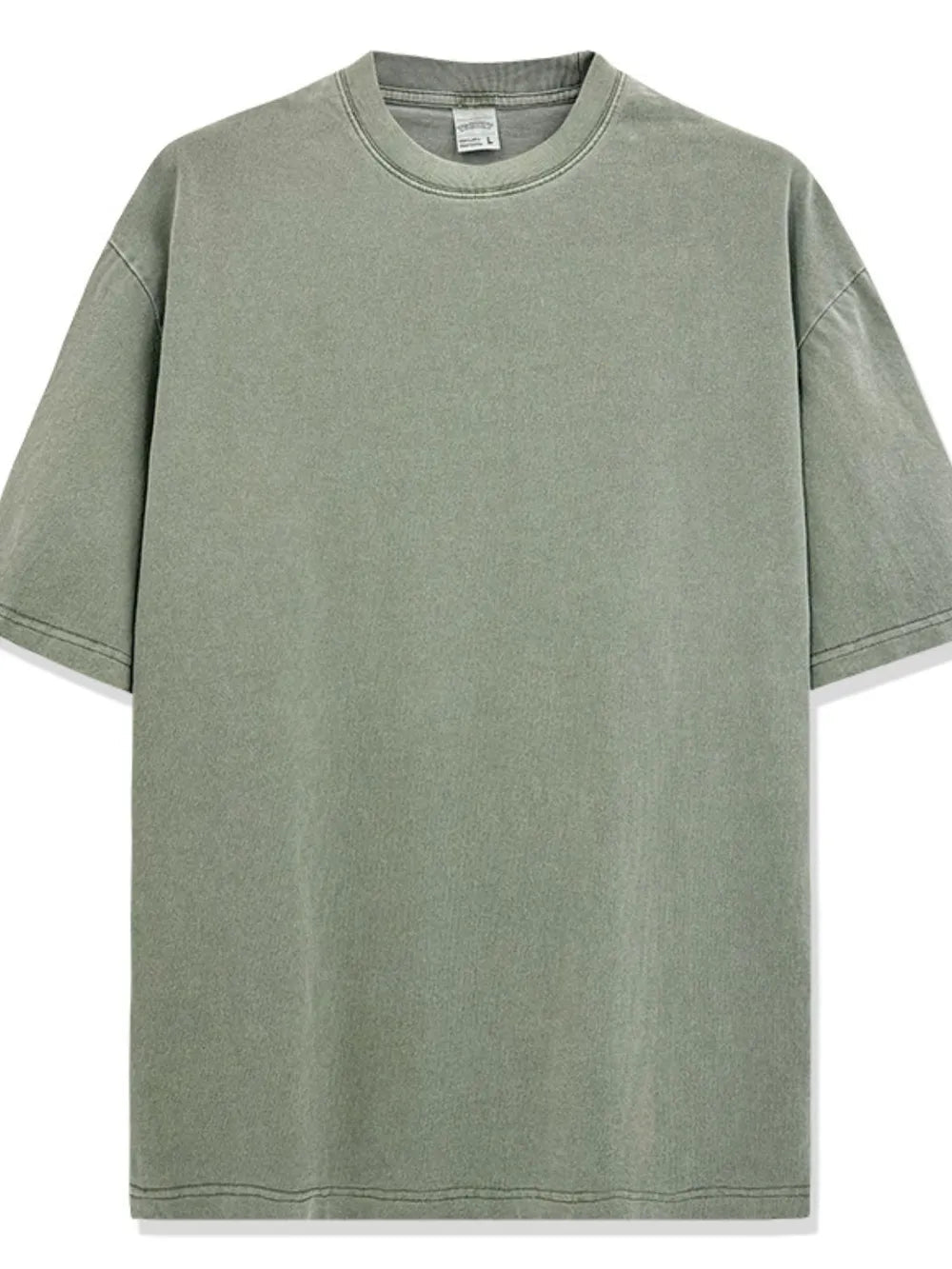 Men's Full Size Round Neck Washed T-Shirt Plus Size - Online Shop AU.com - Trendsi