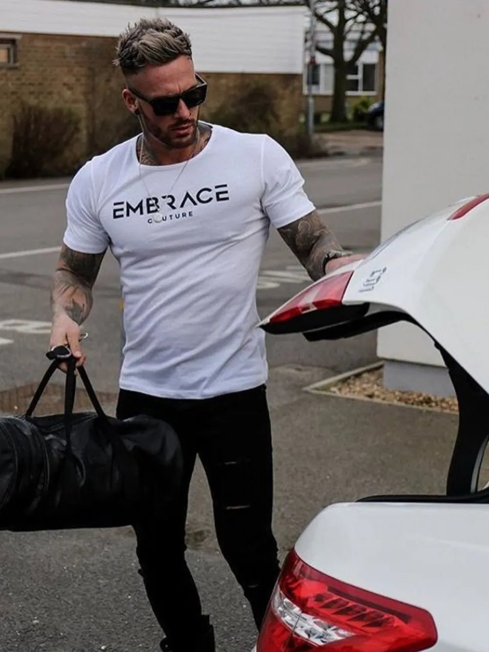 Men's Letter Graphic Round Neck Short Sleeve T-Shirt - Online Shop AU.com - Trendsi