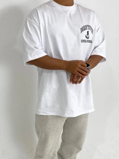 Men's Plus Size Graphic Round Neck Half Sleeve T-Shirt - Online Shop AU.com - Trendsi