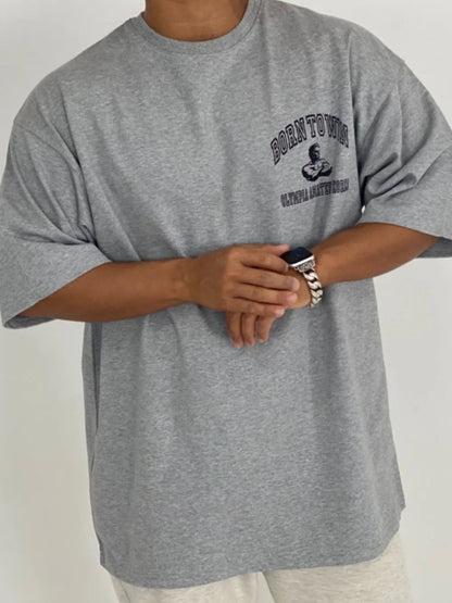 Men's Plus Size Graphic Round Neck Half Sleeve T-Shirt - Online Shop AU.com - Trendsi