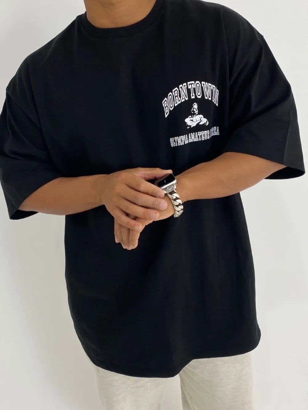Men's Plus Size Graphic Round Neck Half Sleeve T-Shirt - Online Shop AU.com - Trendsi