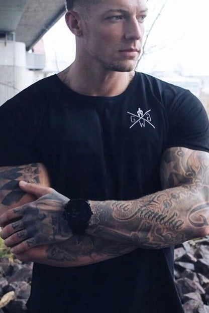 Men's Plus Size Graphic Round Neck Short Sleeve T-Shirt - Online Shop AU.com - Trendsi