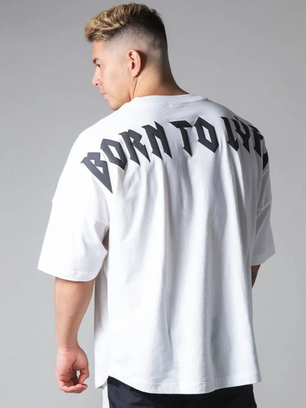 Men's Plus Size Letter Round Neck Half Sleeve T-Shirt - Online Shop AU.com - Trendsi