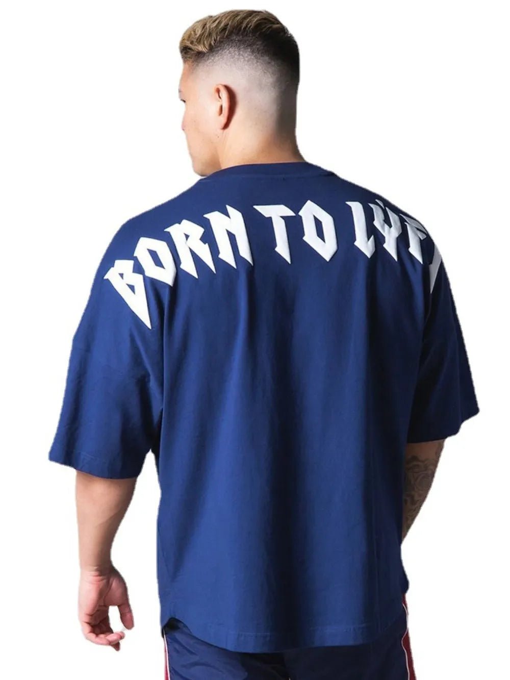 Men's Plus Size Letter Round Neck Half Sleeve T-Shirt - Online Shop AU.com - Trendsi