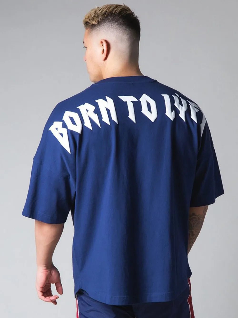 Men's Plus Size Letter Round Neck Half Sleeve T-Shirt - Online Shop AU.com - Trendsi