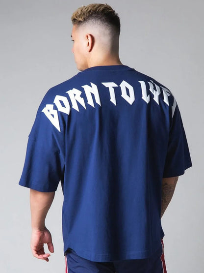 Men's Plus Size Letter Round Neck Half Sleeve T-Shirt - Online Shop AU.com - Trendsi