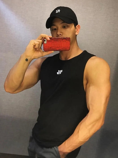 Men's Plus Size Round Neck Breathable Tank - Online Shop AU.com - Trendsi