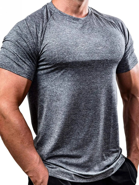Men's Plus Size Round Neck Short Sleeve T-Shirt - Online Shop AU.com - Trendsi