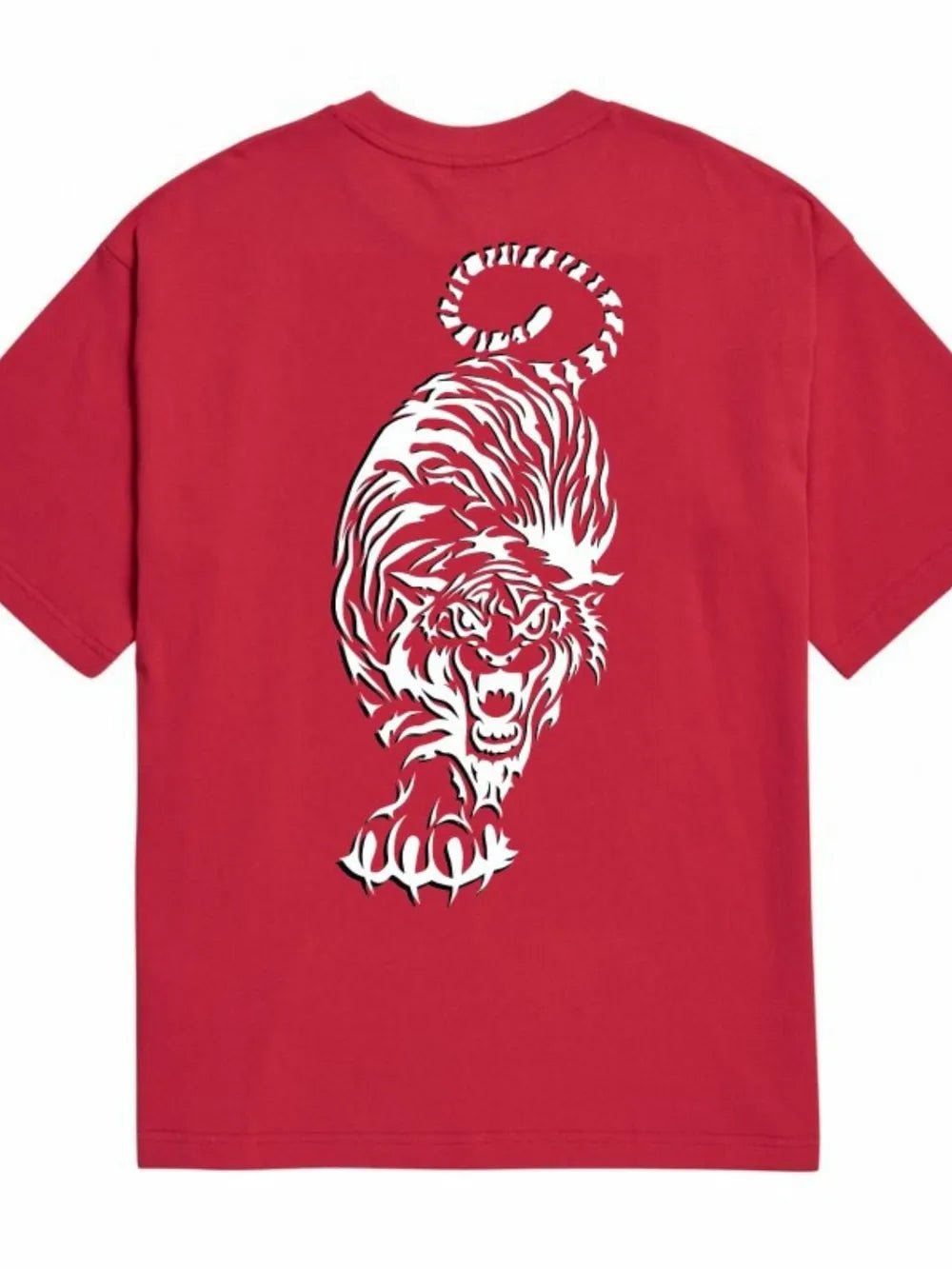 Men's Plus Size Tiger Round Neck Short Sleeve T-Shirt - Online Shop AU.com - Trendsi