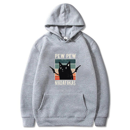 Pew Pew Madafaks Cute Funny Printed Sweatshirt Men's Autumn and Winter Hooded Fashion Hoodie Fashionable Casual Sportswear - Online Shop AU.com - Online Shop AU.com