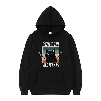 Pew Pew Madafaks Cute Funny Printed Sweatshirt Men's Autumn and Winter Hooded Fashion Hoodie Fashionable Casual Sportswear - Online Shop AU.com - Online Shop AU.com