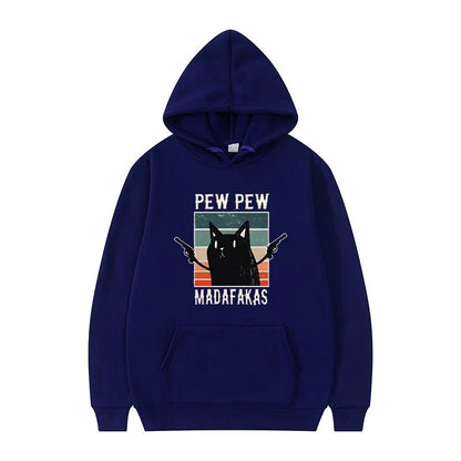 Pew Pew Madafaks Cute Funny Printed Sweatshirt Men's Autumn and Winter Hooded Fashion Hoodie Fashionable Casual Sportswear - Online Shop AU.com - Online Shop AU.com